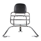 **CHROME** REAR FOLDING RACK W/ PASSENGER BACK REST AND GRAB RAIL FOR VESPA GTS 250 300 HPE HPE2