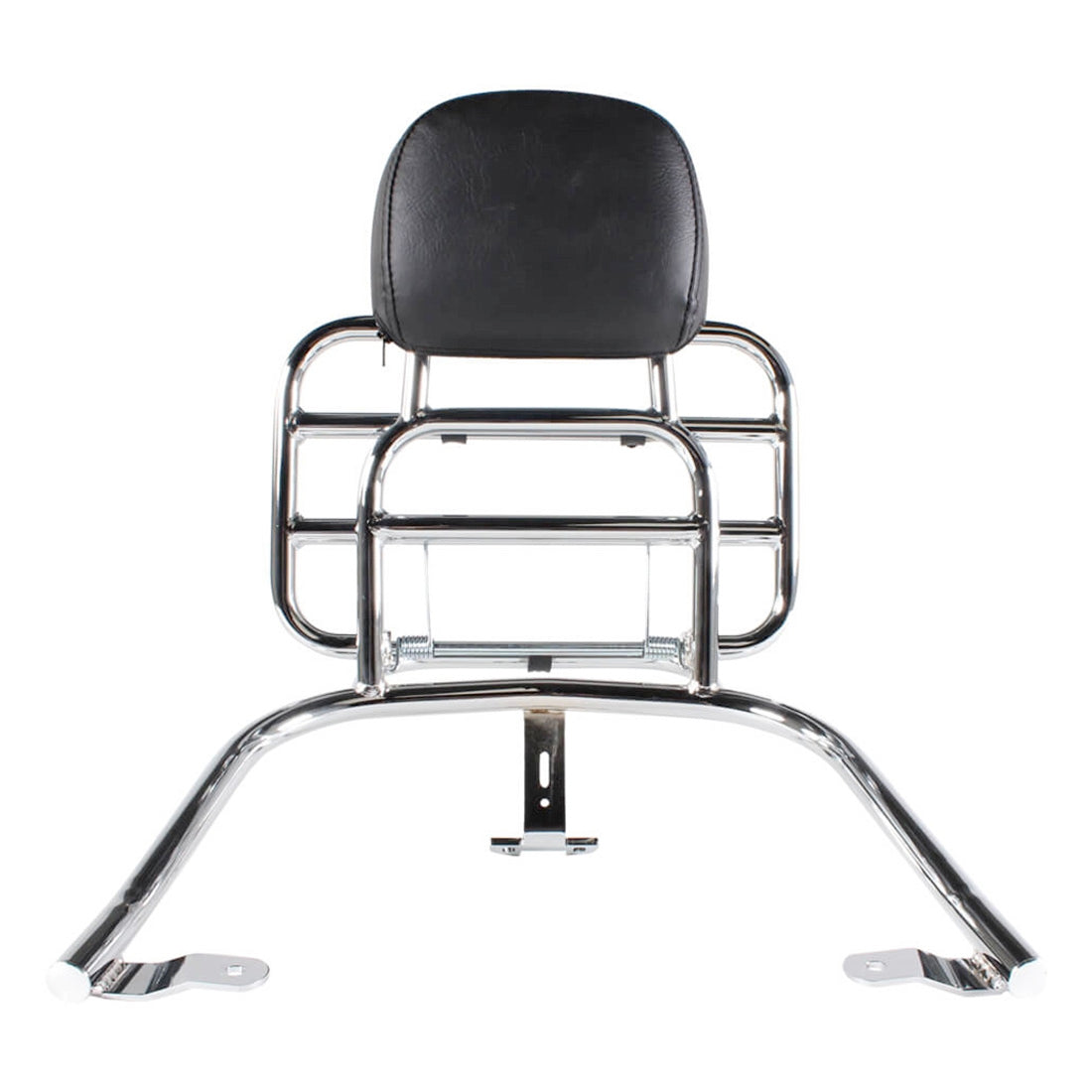 **CHROME** REAR FOLDING RACK W/ PASSENGER BACK REST AND GRAB RAIL FOR VESPA GTS 250 300 HPE HPE2