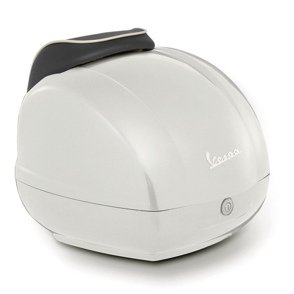 BIANCO INNOCENZA MONTEBIANCO WHITE 544 TOPCASE W/BLACK BACKREST PAD VESPA GTS SUPER (CM273334)