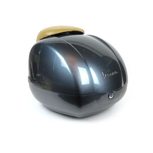 GTS Original Vespa Top Case Dolomiti Gray WITH TAN BACK REST PAD