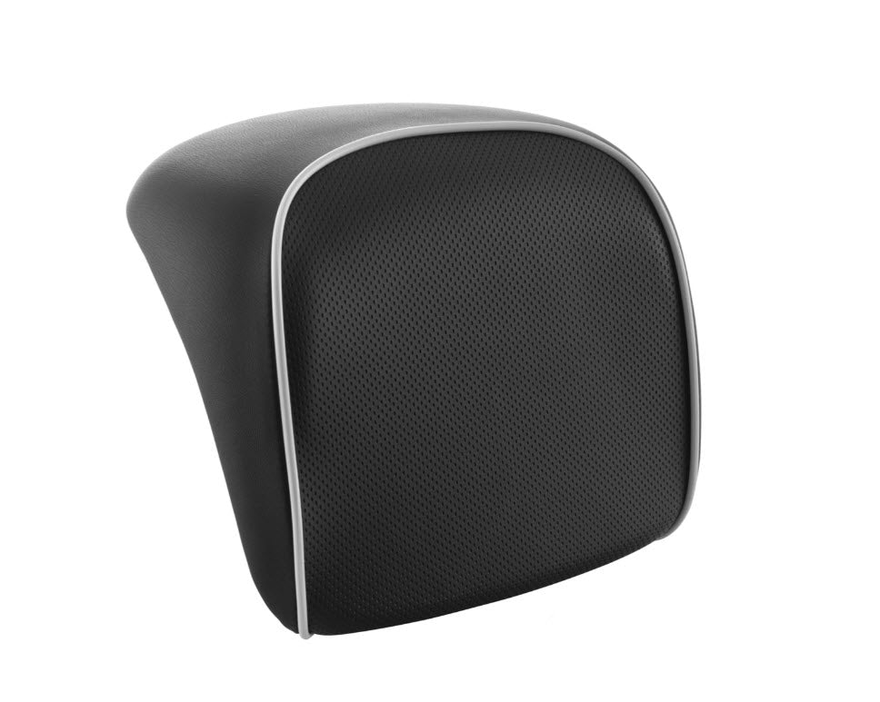 **BLACK W/ WHITE PIPING** Perforated BACKREST PAD FOR GTS HPE SUPER 300 TOPCASES (CM273226)