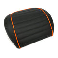 2003-2014 LARGE STYLE  **EURO PLEATED** BLACK WITH ORANGE PIPING BACKREST PAD - GTS250/300 SUPER