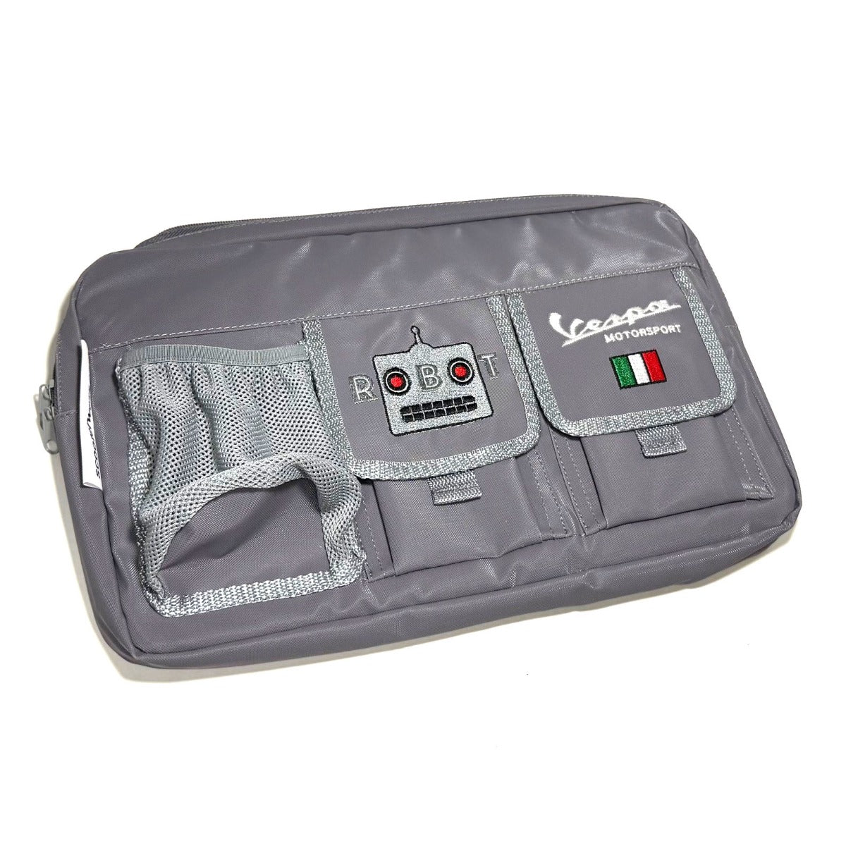 GLOVE BOX DOOR BAG "SPECIAL ROBOT GRAY EDITION" WITH LIMITED PRINT VESPA GTS GTS310 PRIMAVERA SPRINT *1 OF A 100*