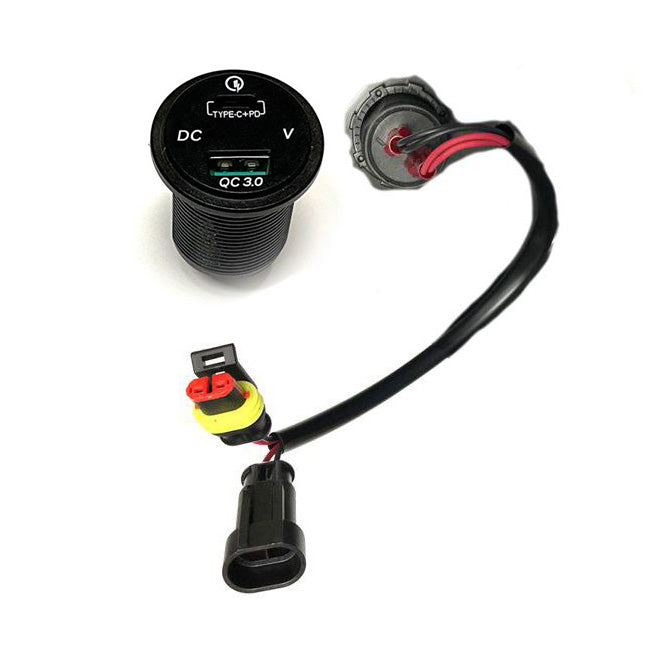 USB POWER PLUG KIT GTS/SUPER/GTV ABS 300 2015-2018 (drilling required)