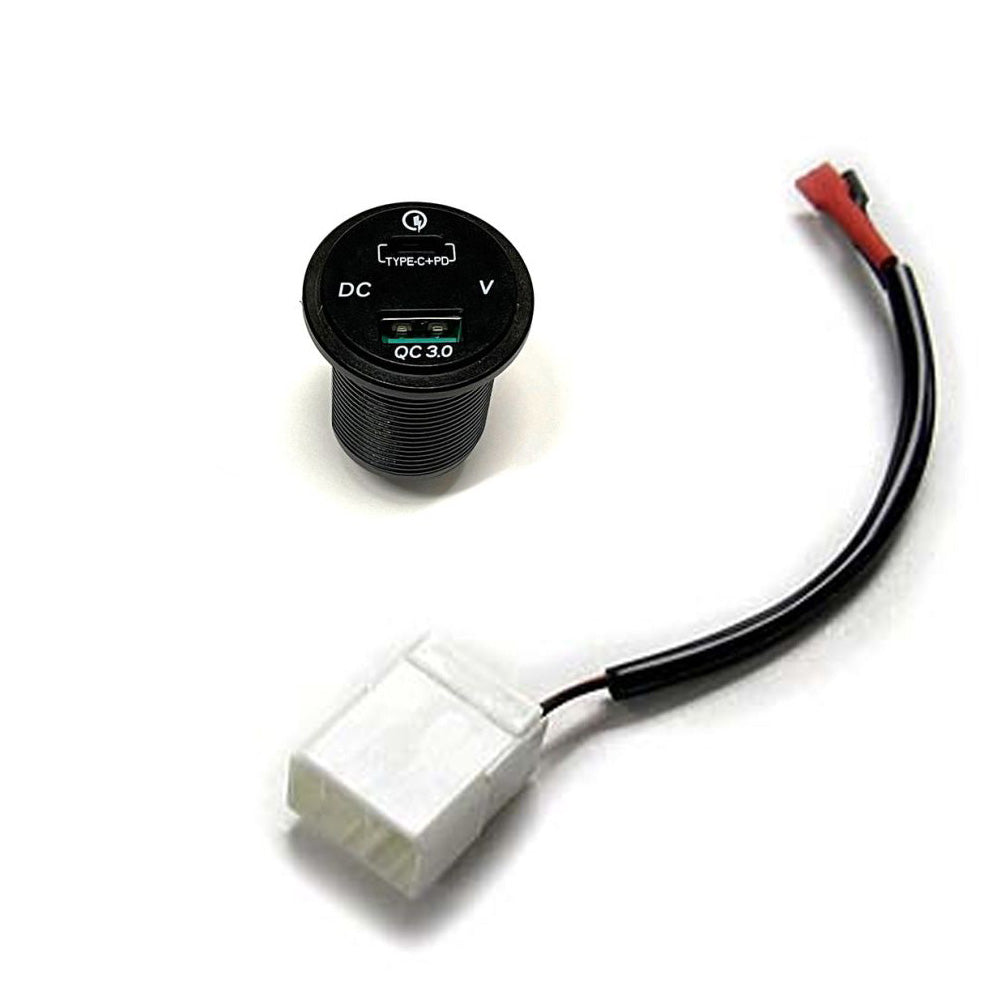 KIT FOR INSTALLING A USB POWER PLUG (INCLUDEDS USB 3.0 AND TYPE C) GT/GTS/SUPER/GTV (2004-2014)