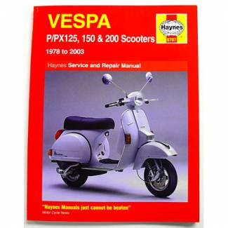 Haynes Service Manual for 1978-2009 Vespa P/PX 125-200