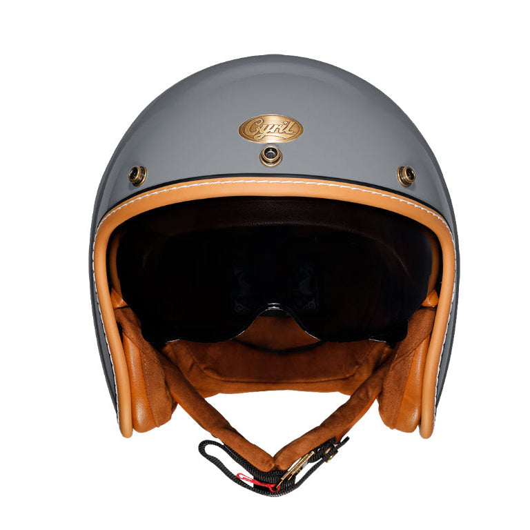 CYRIL 3/4 RETRO HELMET GLOSSY GREY