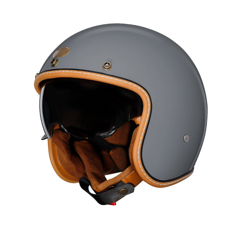 CYRIL 3/4 RETRO HELMET GLOSSY GREY