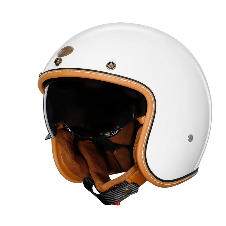 CYRIL 3/4 RETRO HELMET GLOSSY WHITE