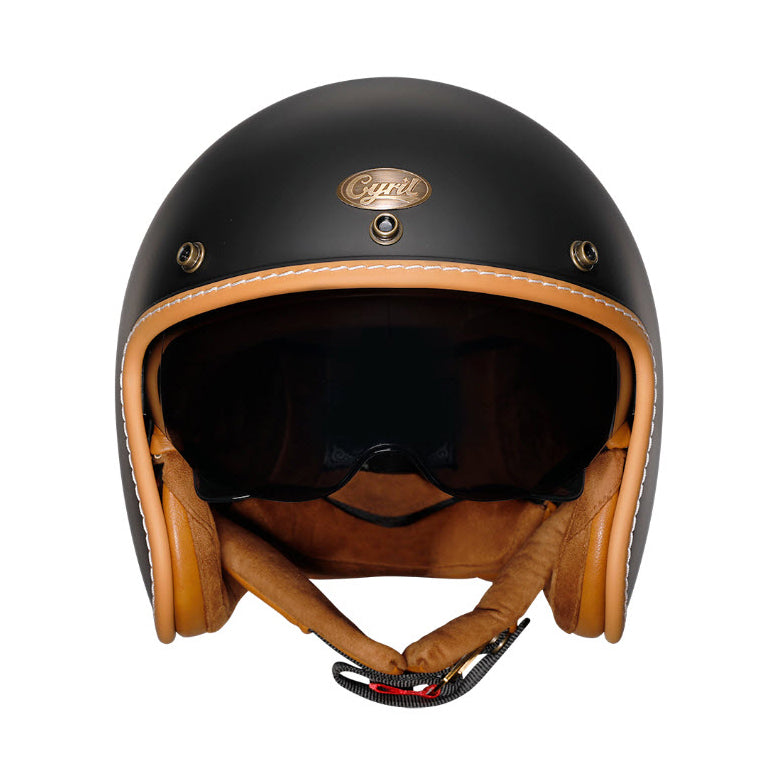 CYRIL 3/4 RETRO HELMET MATTE BLACK
