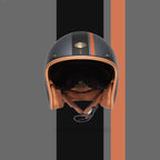 GRIGIO TRAVOLGENTE MATTE GRAY TITANIUM CYRIL 3/4 RETRO HELMET