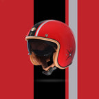 ROSSO CORAGGIOSO RED CYRIL 3/4 RETRO HELMET