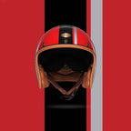 ROSSO CORAGGIOSO RED CYRIL 3/4 RETRO HELMET