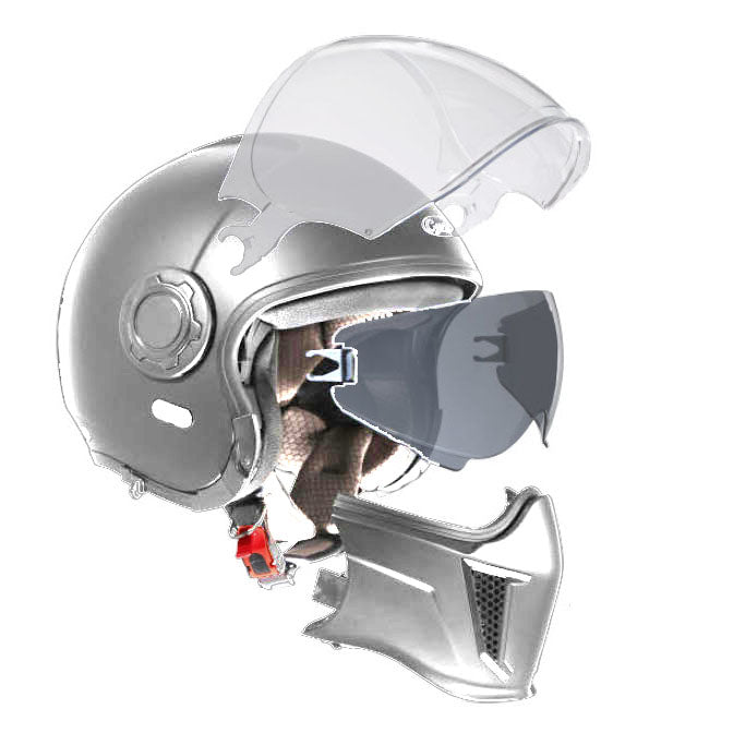 CYRIL SPECIAL OPS 4-IN-1 MODULAR HELMET GLOSS GREY