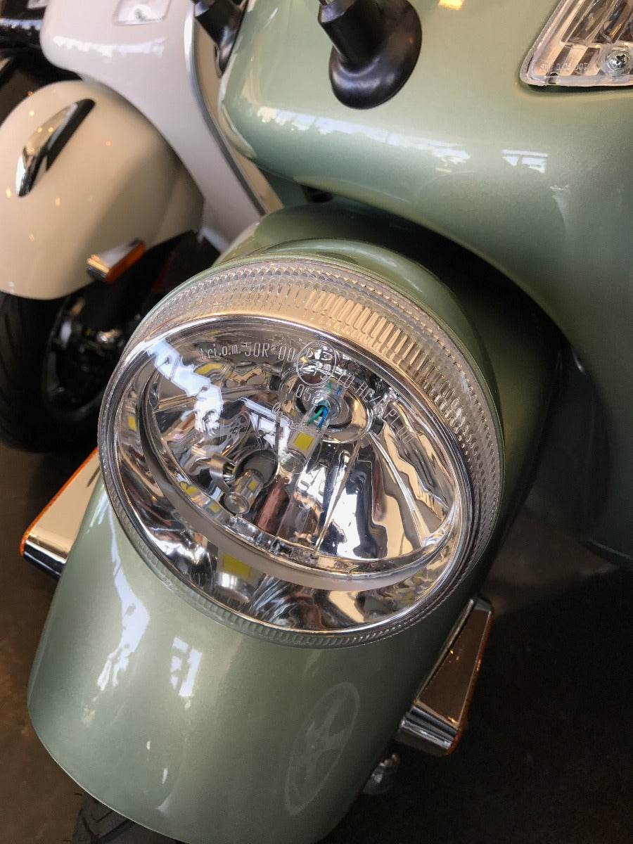 LED H4 HEADLIGHT KIT FOR VESPA LX150, GT/GTV/GTS/SUPER 300/HPE (2005-2022), SPRINT/PRIMA 150 (2015-2018), FLY 2006-2020, LIBERTY 150 2017-2024 ALL BUDDY  **SUPER SALE**