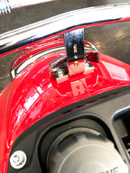 **CHROME** REAR FOLDING RACK W/ PASSENGER BACK REST AND GRAB RAIL FOR VESPA GTS 250 300 HPE HPE2
