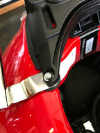 **CHROME** REAR FOLDING RACK W/ PASSENGER BACK REST AND GRAB RAIL FOR VESPA GTS 250 300 HPE HPE2