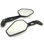 CUSTOM PAIR OF BLACK MIRRORS FOR MODERN VESPA GTS W/ SPECIAL ADAPTOR KIT FOR MOST VESPAS