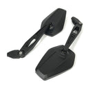 CUSTOM PAIR OF BLACK MIRRORS FOR MODERN VESPA GTS W/ SPECIAL ADAPTOR KIT FOR MOST VESPAS