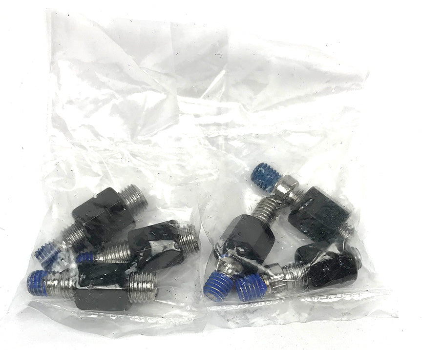 CUSTOM PAIR OF BLACK MIRRORS FOR MODERN VESPA GTS W/ SPECIAL ADAPTOR KIT FOR MOST VESPAS