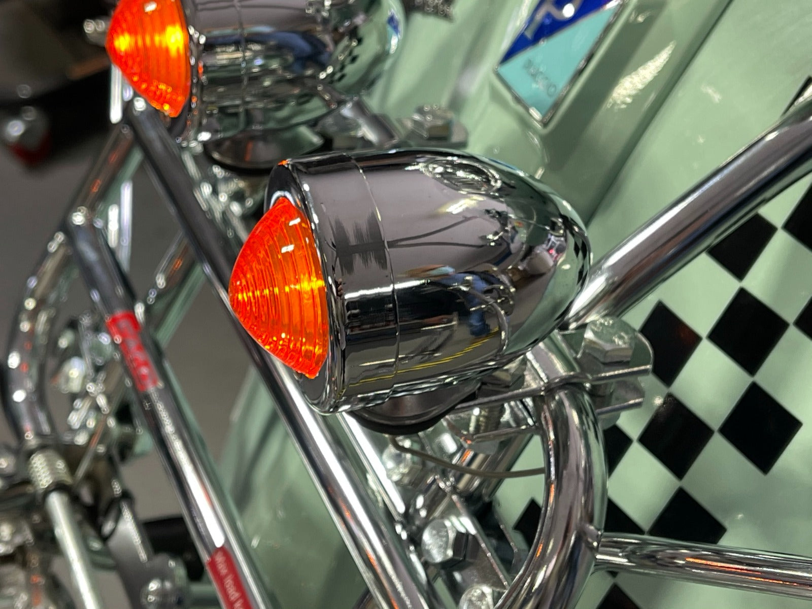 2" CHROME BULLET RUNNING LIGHTS WITH AMBER LENS