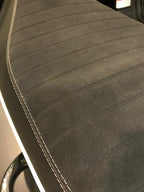 COMPLETE SEAT HPE GTS SUPERSPORT 300 **TEXTURED BLACK  PLEATS W/WHITE PIPING** 2015-2020 (1B006393000C1)