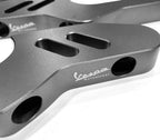 **GUN METAL GREY** VESPA MOTORSPORT CNC MACHINED PASSENGER FOOTPEG EXTENDERS-GT/GTS/SUPER/GTV/HPE2