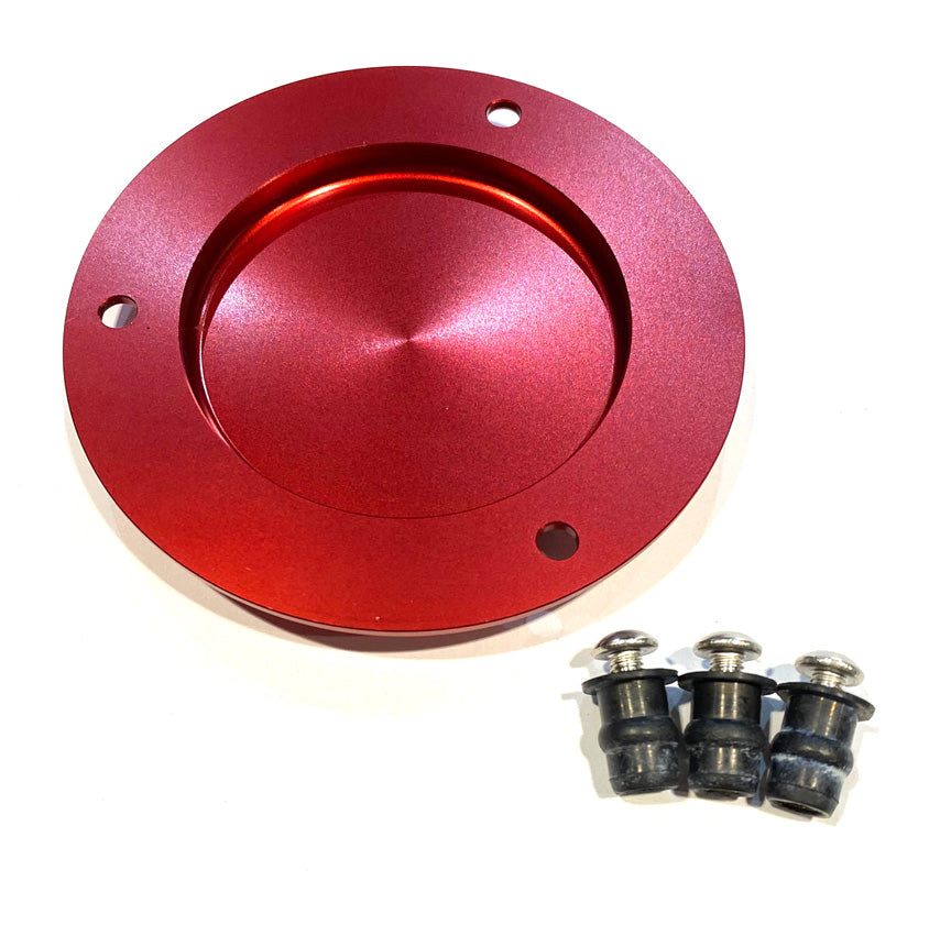 VESPA MOTORSPORT RED CNC MACHINED ALUMINUM CLUTCH NUT COVER