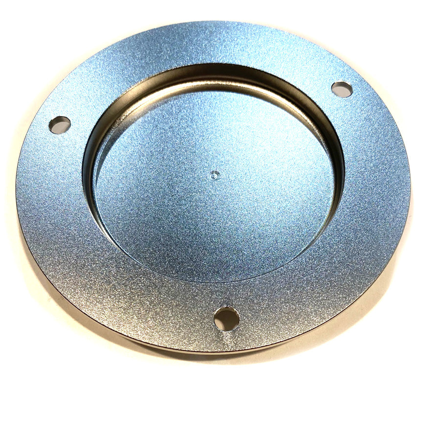 VESPA MOTORSPORT SILVER CNC MACHINED ALUMINUM CLUTCH NUT COVER