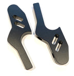 **BLACK** VESPA MOTORSPORT CNC MACHINED PASSENGER FOOTPEG EXTENDERS-GT/GTS/SUPER/GTV/HPE2