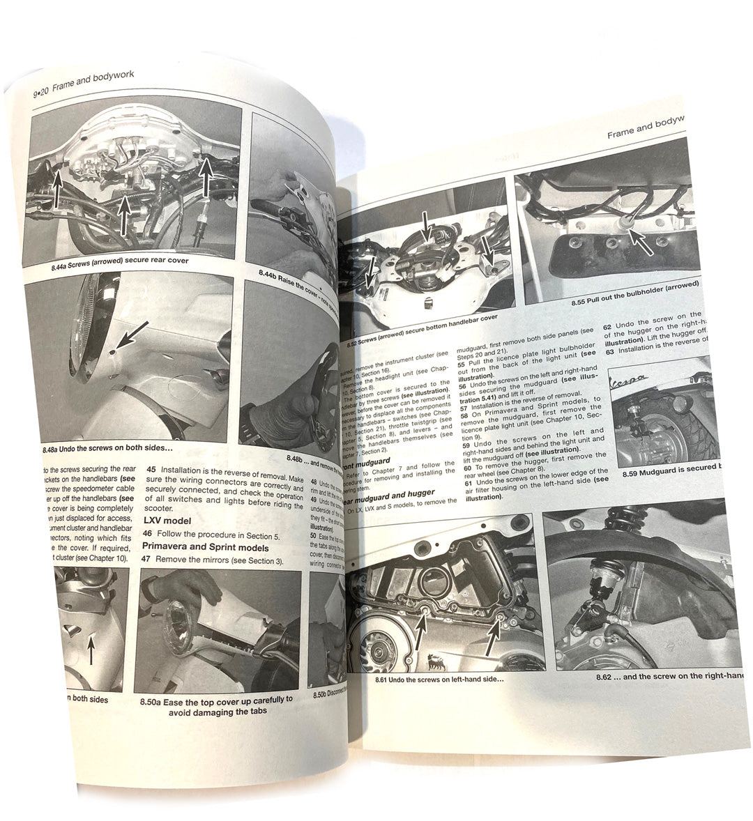 Haynes General Repair Manual 2005-2018 Vespa GTS GTV Super 300 & 125-150 LX-LXV-S & PRIMAVERA SPRINT UP TO 2018