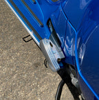 **GUN METAL GREY** VESPA MOTORSPORT CNC MACHINED PASSENGER FOOTPEG EXTENDERS-GT/GTS/SUPER/GTV/HPE2