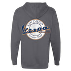 CHARCOAL VESPA MOTORSPORT SCOOTER SHOP PULLOVER HOODIE