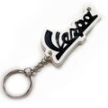 VESPA SCRIPT KEY CHAIN WHITE BACKGROUND BLACK LETTERING