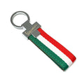 VESPA MOTORSPORT ITALIAN FLAG CHROME KEY CHAIN