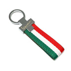 VESPA MOTORSPORT ITALIAN FLAG CHROME KEY CHAIN