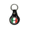 VESPA LEATHER ITALIAN FLAG CHROME KEY CHAIN **SUPER SALE**