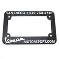 License Plate Frame Vespa Motorsport.com BLACK PLASTIC