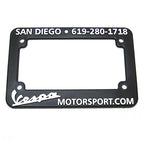 License Plate Frame Vespa Motorsport.com BLACK PLASTIC
