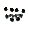 TORX BLACK STAINLESS LICENSE PLATE HARDWARE SET (WITH 4 SCREWS AND NYLOC NUTS)
