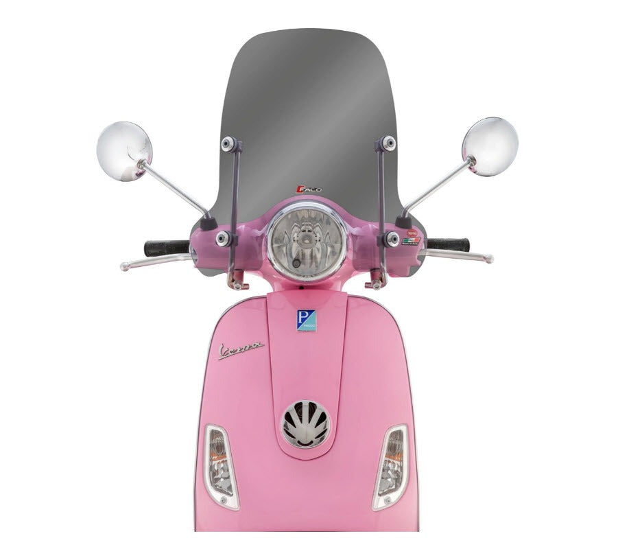 **NARROW** MID SIZE WINDSHIELD, SMOKE VESPA LX-FACO (13.25" tall x 19" Wide)