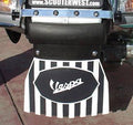 Mud Flap Vespa BLACK & WHITE Striped VESPA LOGO