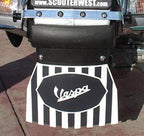 Mud Flap Vespa BLACK & WHITE Striped VESPA LOGO