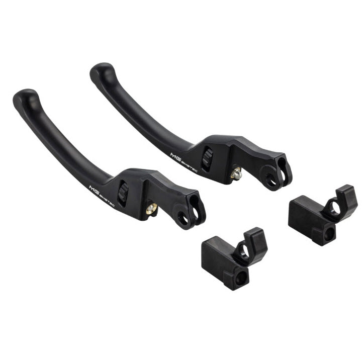 MG BIKETEC *LONG BLACK* LEVER PAIR LEFT & RIGHT VESPA GTS300 GTS310 HPE2 2023-