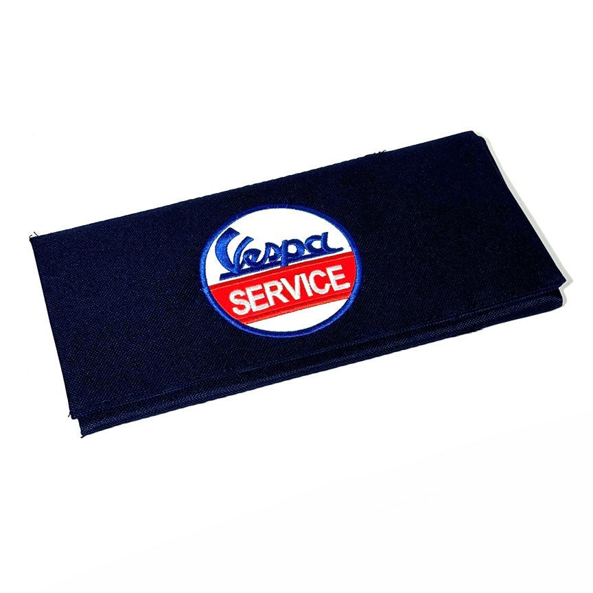 VESPA SERVICE CANVAS TOOL ROLL BAG BLUE