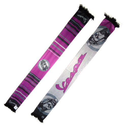 Purple & Black Striped Vespa Motorsport Scarf
