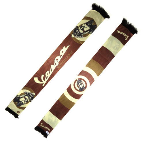 Brown & Ivory Vespa Motorsport Scarf
