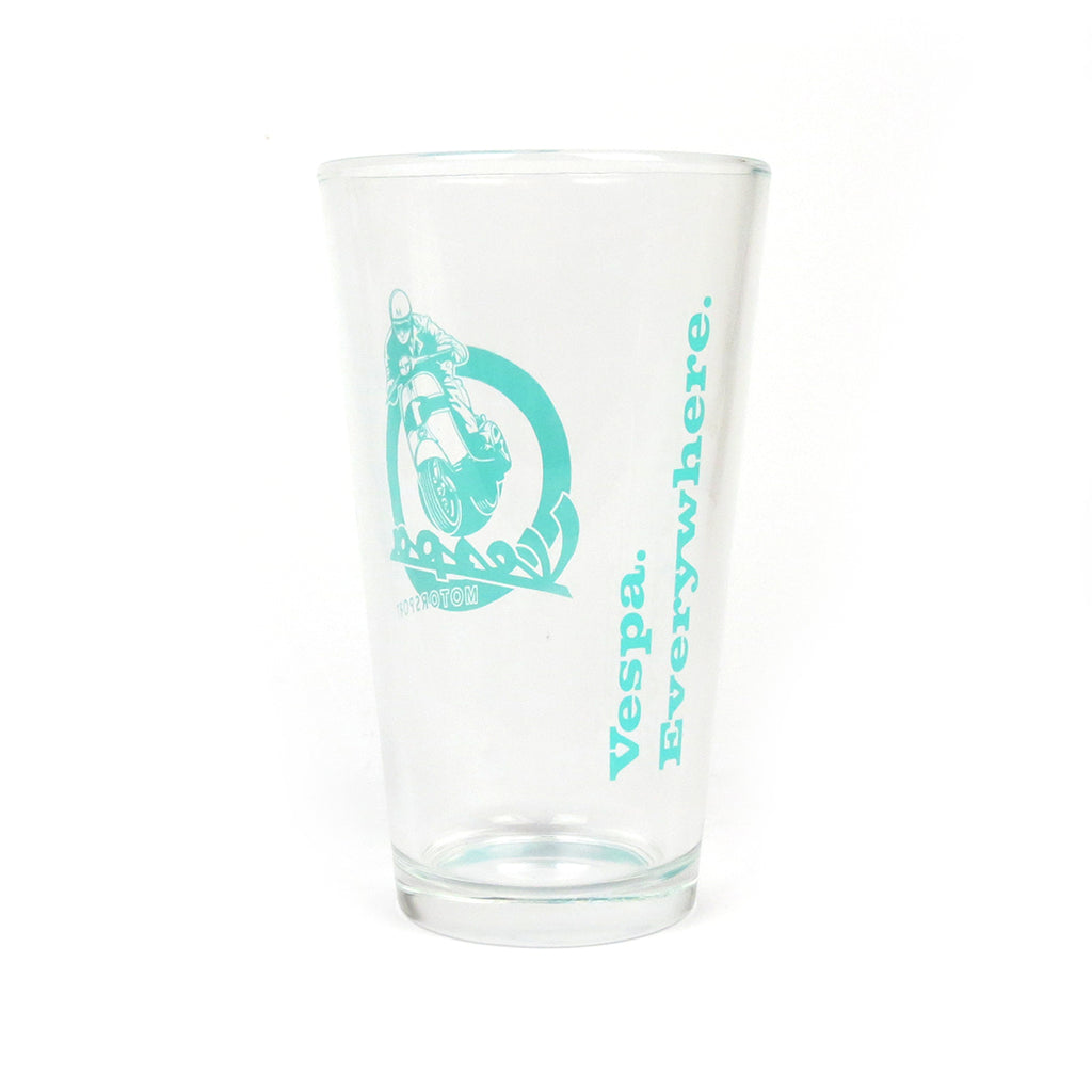 VESPA EVERYWHERE VESPA MOTORSPORT 16OZ PINT GLASS (EACH) **SUPER SALE**