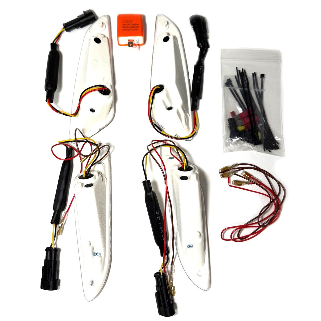 DELUXE EURO CLEAR FRONT/REAR SIGNAL CONVERSION KIT FOR USA/CANADA/MEXICO PRIMA/SPRINT 50/150CC ***INCLUDES SET OF 4 TURN SIGNALS***