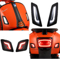COMPLETE SET OF 4 SMOKED KOSO LENS LED SWITCHBACK RUNNING/TURN SIGNAL LIGHT KIT VESPA GTS GTV HPE2 GTS310 2023-CURRENT